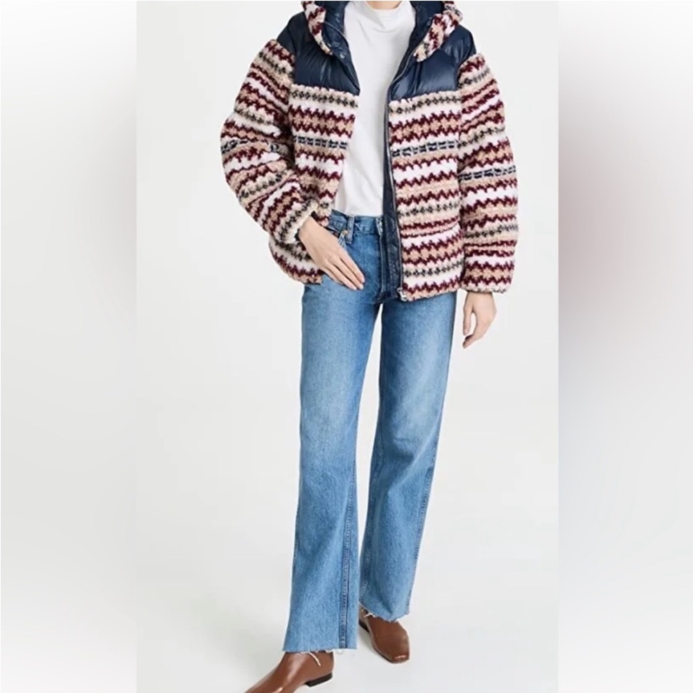 Rag & Bone | Women’s Joelle Sherpa Printed Puffer Down Jacket Size L